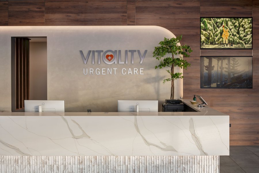 Reception Desk CloseUp Vitality Urgent Care in Lake Zurich 5
